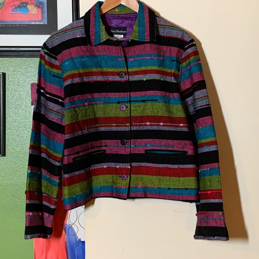 Colorful Vintage Blanket Jacket
